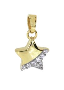 OSTSEE-SCHMUCK Damen Ketten-Anhänger "OSTSEE-SCHMUCK Anhänger Stern Anhänger Stern", 15 x 10mm, Gelbgold 333, 0.8 g, gelb, Gelbgold 333,