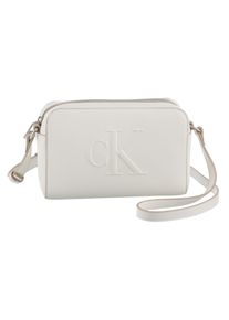 Damen Messenger Bag "SCULPTED EW CAMERA BAG20", Calvin Klein Jeans, weiß, Lederimitat, unifarben, Taschen, kleine Umhängetasche, Schultertasche Damen