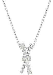 Swarovski Damen Kette mit Anhänger "Schmuck Geschenk Halskette Hyperbola Twist", Metall, L: 45cm, silber, Metall, Halsketten, mit Swarovski Zirkonia