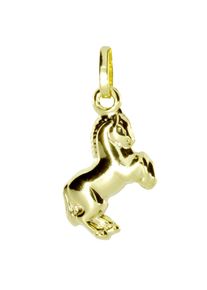 OSTSEE-SCHMUCK Damen Ketten-Anhänger "OSTSEE-SCHMUCK Anhänger Pferd Anhänger Pferd", 17 x 9mm, Gelbgold 333, 0.4 g, gelb, Gelbgold 333,