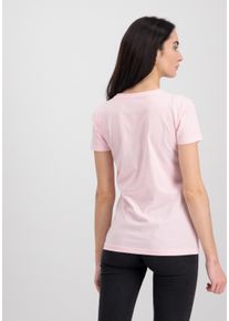 Damen T-Shirt "Alpha Industries Women - T-Shirts Basic T-Shirt SL W", pink, Gr. XS, Alpha Industries, Obermaterial: 100% Baumwolle, Shirts