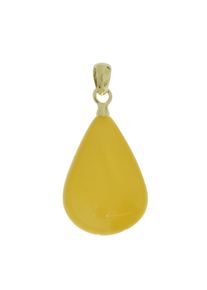 OSTSEE-SCHMUCK Damen Ketten-Anhänger "OSTSEE-SCHMUCK Anhänger Tropfen ca. 26 mm lang - Gold 333/000", 36 x 18mm, Gelbgold 333, 3.0 g, gelb, Gelbgold