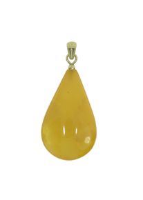 OSTSEE-SCHMUCK Damen Ketten-Anhänger "OSTSEE-SCHMUCK Anhänger Tropfen ca. 34 mm lang - Gold 333/000", 44 x 19mm, Bernstein, 3.9 g, gelb, Bernstein,