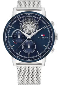 Tommy Hilfiger Herren Multifunktionsuhr "STEWART", silber, Armbanduhren, Quarzuhr, Armbanduhr, Herrenuhr, Edelstahlarmband, analog