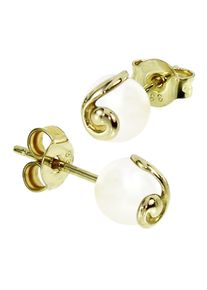 OSTSEE-SCHMUCK Damen Paar Ohrstecker "OSTSEE-SCHMUCK Ohrstecker Itte Ohrstecker Itte", 6mm rund, Gelbgold 333, gelb, Gelbgold 333, Ohrringe