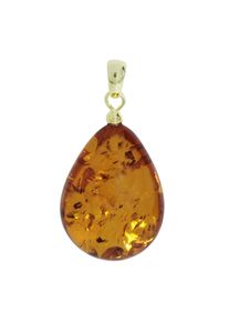 OSTSEE-SCHMUCK Damen Ketten-Anhänger "OSTSEE-SCHMUCK Anhänger Tropfen ca. 34 mm lang - Gold 585/000", 44 x 20mm, Bernstein, 5.5 g, gelb, Bernstein,