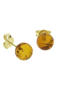 OSTSEE-SCHMUCK Damen Paar Ohrstecker "OSTSEE-SCHMUCK Ohrstecker Kugel 8 mm Ohrstecker Kugel 8 mm", 8mm, Gelbgold 585, gelb, Gelbgold 585, Ohrringe
