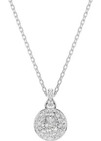 Swarovski Damen Kette mit Anhänger "Sublima Round", Metall, L: 47cm, silber, Metall, Halsketten, mit Swarovski Kristall