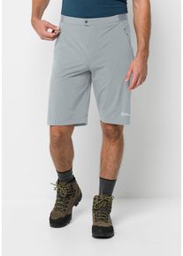 Jack Wolfskin Herren Outdoorhose "PRELIGHT SHORT M", silber, Gr. M, OBERSTOFF 84% POLYAMID, 16% ELASTHAN FUTTER 89% POLYESTER, 11% ELASTHAN, Hosen