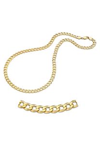 Firetti Damen Kette ohne Anhänger "Schmuck Geschenk Silber 925 Halsschmuck Halskette Panzerkette", 50, Silber 925 (Sterlingsilber), B: 6,7mm, gold,
