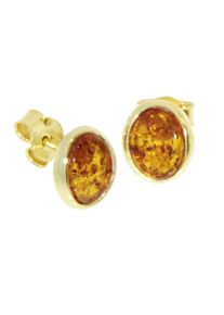 OSTSEE-SCHMUCK Damen Paar Ohrstecker "OSTSEE-SCHMUCK Ohrstecker Classic 8 x 5 mm", 10 x 7mm, Gelbgold 333, gelb, Gelbgold 333, Ohrringe