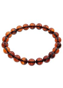 OSTSEE-SCHMUCK Damen Armband "OSTSEE-SCHMUCK Armband Kugel 10 mm Armband Kugel 10 mm", 19cm, Bernstein, braun, Bernstein, Armbänder