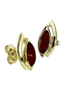 OSTSEE-SCHMUCK Damen Paar Ohrstecker "OSTSEE-SCHMUCK Ohrstecker Rana Ohrstecker Rana", 15x7mm, Gelbgold 333, gelb, Gelbgold 333, Ohrringe