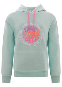 Zwillingsherz Damen Sweatshirt, blau, casual, Gr. SM, unifarben, Sweatware, Obermaterial: 80% Baumwolle, 20% Polyester, Sweatshirts, in Pastell mit