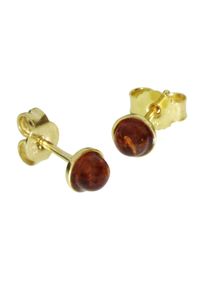 OSTSEE-SCHMUCK Damen Paar Ohrstecker "OSTSEE-SCHMUCK Ohrstecker Classic 4 mm Ohrstecker Classic 4 mm", 5mm rund, Gelbgold 333, gelb, Gelbgold 333,