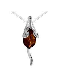 OSTSEE-SCHMUCK Damen Kette mit Anhänger "OSTSEE-SCHMUCK Kette mit Anhänger Gleiter-Maus", 42cm, Silber 925 (Sterlingsilber), L: 40cm, silber, Silber