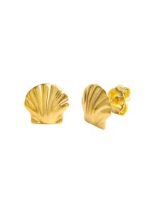 Diamonds by Ellen K. Damen Paar Ohrstecker "333 Gold glanz Motiv Muschel", ONE-SIZE, Gold, gelb, FASCINATION BY ELLEN K., Gold, Ohrringe