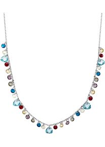 Firetti Damen Kette mit Anhänger "Schmuck Geschenk Silber 925 Halsschmuck Halskette Herz", Silber 925 (Sterlingsilber), L: 45cm B: 1,2mm, bunt,