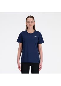 New Balance Damen Laufshirt "Sport Essentials T-Shirt", blau, sportlich, Gr. M, Web, Obermaterial: 100% Polyester, Shirts, mit Markenlogo