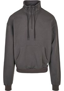 Urban Classics Herren Sweatjacke "Urban Classics Herren Organic Drawstring Troyer", schwarz, Gr. XL, unifarben, 100% Baumwolle (Bio), Sweatjacken