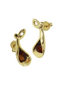 OSTSEE-SCHMUCK Damen Paar Ohrstecker "OSTSEE-SCHMUCK Ohrstecker Jeanne Ohrstecker Jeanne", 18 x 7mm, Gelbgold 375, gelb, Gelbgold 375, Ohrringe