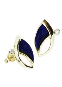 OSTSEE-SCHMUCK Damen Paar Ohrstecker "OSTSEE-SCHMUCK Ohrstecker Antonia Ohrstecker Antonia", 19 x 12mm, Gelbgold 333, gelb, Gelbgold 333, Ohrringe