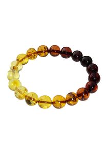 OSTSEE-SCHMUCK Damen Armband "OSTSEE-SCHMUCK Armband Kugel 10 mm Armband Kugel 10 mm", 19cm, Bernstein, braun, Bernstein, Armbänder