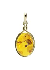 OSTSEE-SCHMUCK Damen Ketten-Anhänger "OSTSEE-SCHMUCK Anhänger Malicia Anhänger Malicia", 34 x 15mm, Gelbgold 333, 3.0 g, gelb, Gelbgold 333,