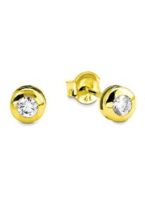 Amor Damen Paar Ohrstecker "9077304", Gelbgold 585, gold, Gelbgold 585, Ohrringe, mit Zirkonia (synth.)