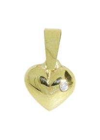 OSTSEE-SCHMUCK Damen Ketten-Anhänger "OSTSEE-SCHMUCK Anhänger Herz Anhänger Herz", 15 x 9mm, Gelbgold 333, 0.8 g, gelb, Gelbgold 333, Schmuckanhänger