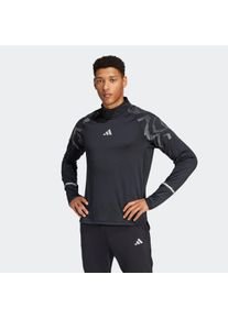 Herren Rollkragenshirt "ULT HIVIS 1/2 M", schwarz, sportlich, Gr. XL, adidas Performance, Obermaterial: 93% Polyester, 7% Elasthan, Shirts, Running