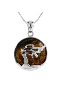 OSTSEE-SCHMUCK Damen Kette mit Anhänger "OSTSEE-SCHMUCK Kette mit Anhänger Windflüchter 21 mm", 45cm, Silber 925 (Sterlingsilber), L: 42cm, silber,