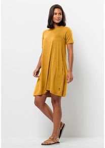 Jack Wolfskin Damen Shirtkleid "TRAVEL DRESS", gelb, Gr. M, OBERSTOFF: 95% POLYESTER, 5% ELASTHAN, Kleider