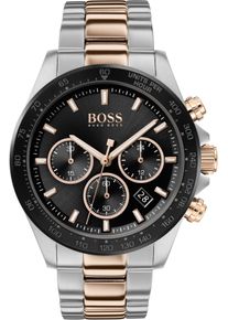 BOSS Herren Chronograph "HERO", rosa, Armbanduhren, Quarzuhr, Herrenuhr, Armbanduhr, Stoppfunktion, Edelstahlarmband