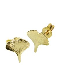 OSTSEE-SCHMUCK Damen Paar Ohrstecker "OSTSEE-SCHMUCK Ohrstecker Ginkgoblatt Ohrstecker Ginkgoblatt", 10 x 10mm, Gelbgold 333, gelb, Gelbgold 333,