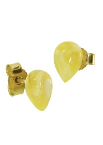 OSTSEE-SCHMUCK Damen Paar Ohrstecker "OSTSEE-SCHMUCK Ohrstecker Klassisch 9 x 6 mm", 9 x 6mm, Gelbgold 333, gelb, Gelbgold 333, Ohrringe