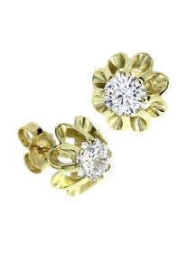OSTSEE-SCHMUCK Damen Paar Ohrstecker "OSTSEE-SCHMUCK Ohrstecker Pia 6 mm Ohrstecker Pia 6 mm", 12 x 12mm, Gelbgold 333, gelb, Gelbgold 333, Ohrringe