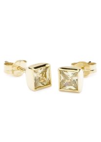 OSTSEE-SCHMUCK Damen Paar Ohrstecker "OSTSEE-SCHMUCK Ohrstecker Anna 5x5 mm Ohrstecker Anna 5x5 mm", 5 x 5mm quadratisch, Gelbgold 333, gelb,