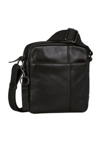 Camel Active Damen Umhängetasche "Pine", schwarz, Leder, clean, unifarben, Taschen, aus pflanzlich gegerbtem Rindsleder im kernigen Look mit