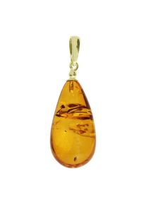 OSTSEE-SCHMUCK Damen Ketten-Anhänger "OSTSEE-SCHMUCK Anhänger Klassisch 30 mm - Gold 333/000", 37 x 15mm, Bernstein, 3.1 g, gelb, Bernstein,