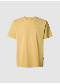 Pepe Jeans Herren T-Shirt "JACKO", gelb, casual, Gr. L, unifarben, Jersey, Obermaterial: 100% Baumwolle, Shirts, mit kleinem Ton-in-Ton Logoschriftzug