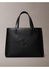 Damen Henkeltasche "SCULPTED MINI EW TOTE", Calvin Klein Jeans, schwarz, Lederimitat, Taschen, Shopper, große Schultertasche, mit abnehmbarem