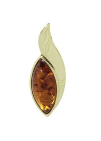 OSTSEE-SCHMUCK Damen Ketten-Anhänger "OSTSEE-SCHMUCK Anhänger Gleiter-Ranva Anhänger Gleiter-Ranva", 38 x 14mm, Gelbgold 333, 6.1 g, gelb, Gelbgold