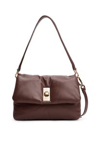 Tommy Hilfiger Damen Schultertasche "SOFT LEATHER CONV CROSSOVER", braun, Leder, unifarben, Taschen, Damen Umhängetasche, Schultertasche mit