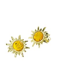 OSTSEE-SCHMUCK Damen Paar Ohrstecker "OSTSEE-SCHMUCK Ohrstecker Sonne Ohrstecker Sonne", 13mm rund, Gelbgold 333, gelb, Gelbgold 333, Ohrringe