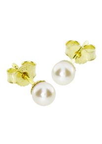 OSTSEE-SCHMUCK Damen Paar Ohrstecker "OSTSEE-SCHMUCK Ohrstecker Klassisch 5 mm", 5mm Durchmesser, Gelbgold 333, gelb, Gelbgold 333, Ohrringe