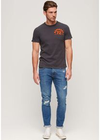 Superdry Herren T-Shirt "VINTAGE ATHLETIC CHEST S/S TEE", schwarz, modisch, Gr. S, bedruckt, Single Jersey, Obermaterial: 100% Baumwolle, Shirts