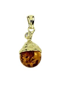 OSTSEE-SCHMUCK Damen Ketten-Anhänger "OSTSEE-SCHMUCK Anhänger Mia Anhänger Mia", 30 x 12mm, Gelbgold 333, 3.6 g, gelb, Gelbgold 333, Schmuckanhänger