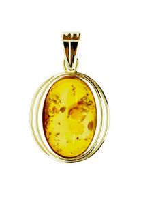 OSTSEE-SCHMUCK Damen Ketten-Anhänger "OSTSEE-SCHMUCK Anhänger Luisa Anhänger Luisa", 40 x 25mm, Gelbgold 585, 5.2 g, gelb, Gelbgold 585,