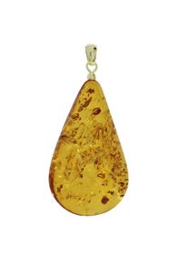 OSTSEE-SCHMUCK Damen Ketten-Anhänger "OSTSEE-SCHMUCK Anhänger Tropfen ca. 42 mm lang - Gold 585/000", 52 x 26mm, Bernstein, 9.3 g, gelb, Bernstein,
